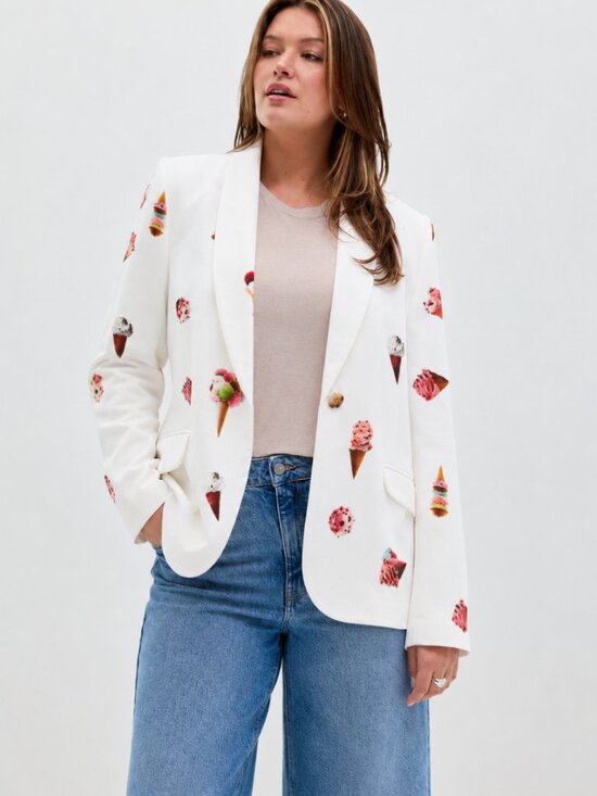 Nishe Jackets & Blazers - Nishe Ice Cream Print Blazer